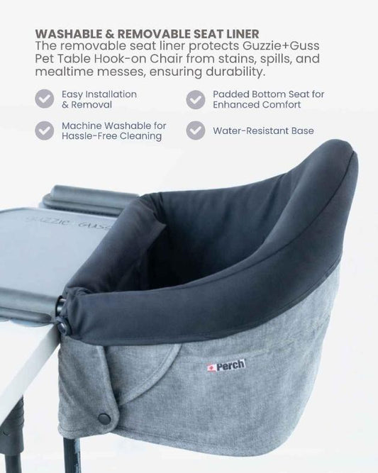 Removable Padded Seat Cover for Pet Hook-On Chair