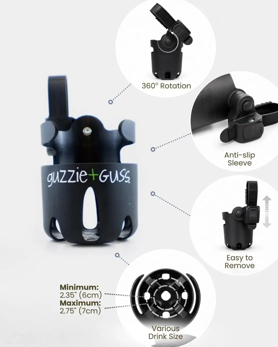 sturdy stroller cup holder attachment-G&G