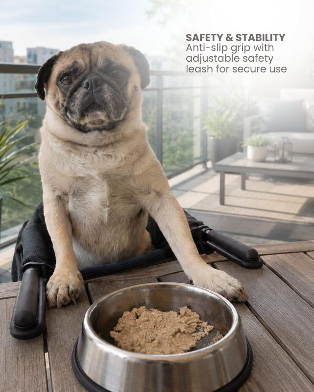 Compact clip-on pet booster seat for dining tables, portable and foldable design