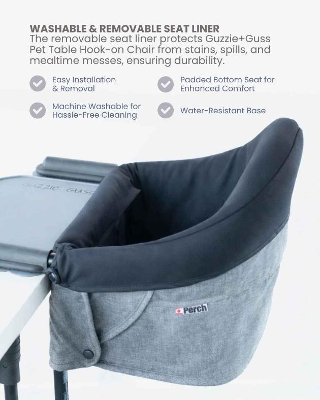 Removable Padded Seat Cover for Pet Hook-On Chair