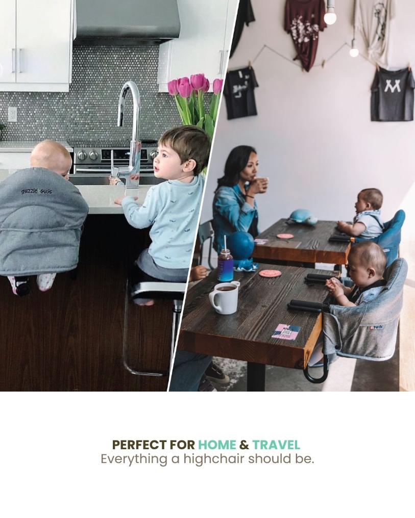 hook-on highchair for restaurants and home-G&G Perch table chair