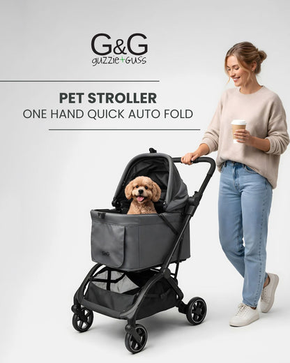 guzzie+Guss Pet Stroller One Hand Quick Auto Fold