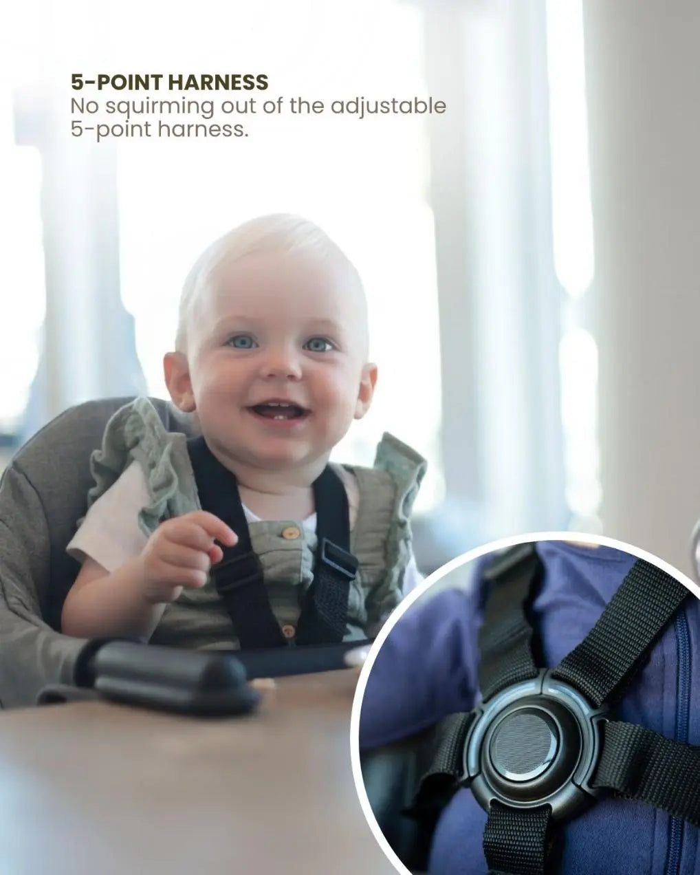 safe highchair for baby-G&G Perch hook-on table chair