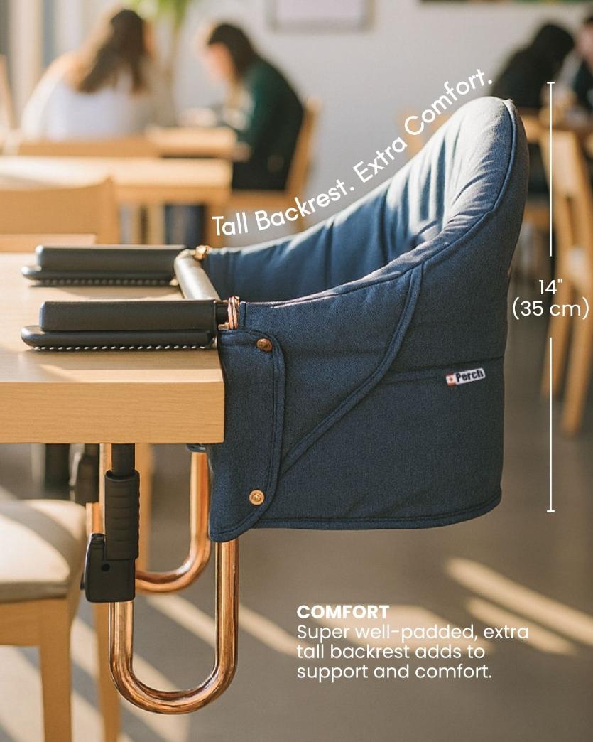 secure hook-on highchair for table use-G&G hook-on hanging highchair