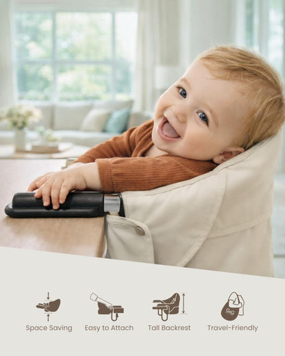 space saving clip-on table chair-G&G Perch hook-on hanging highchair