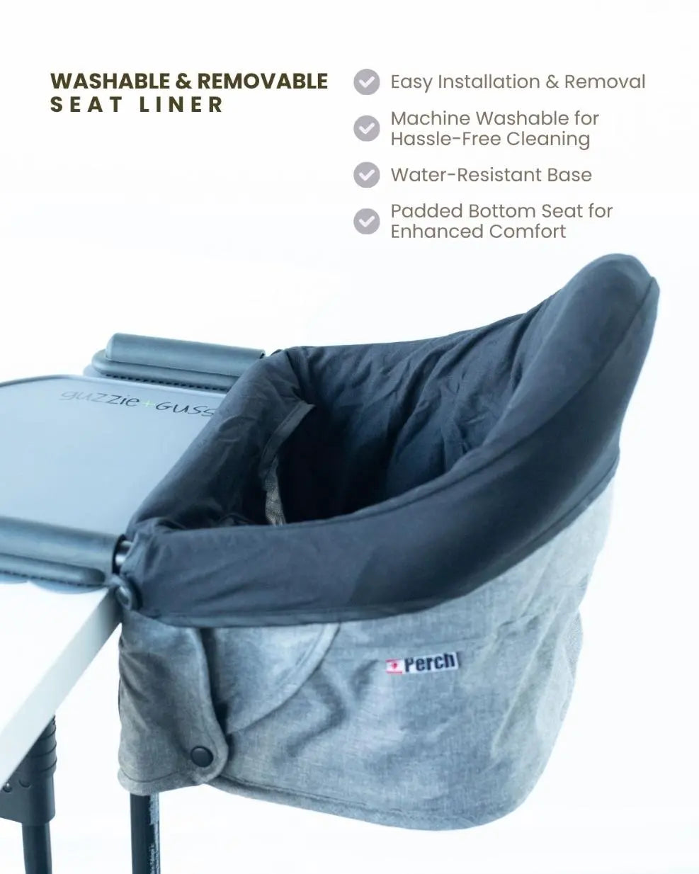 washable easy clean baby feeding seat cover-G&G Perch seat liner