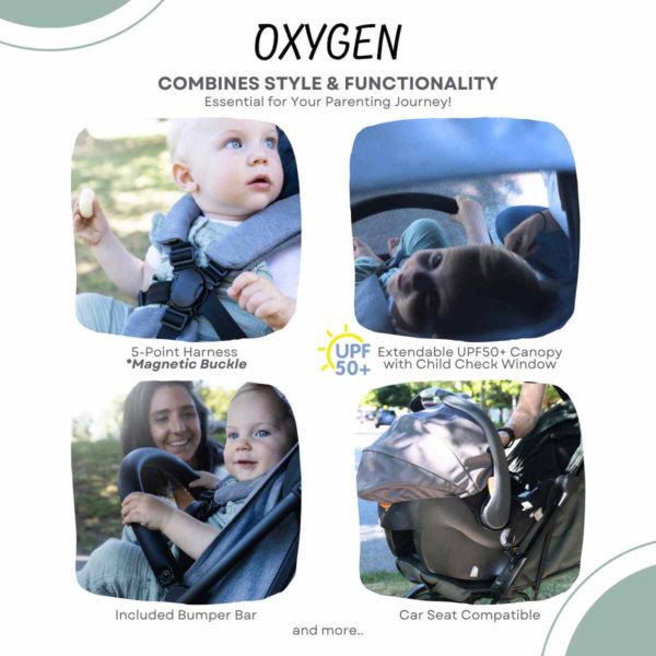 Guzzie and Guss Oxygen Travel Light Weight Stroller - 4 (UPF50+ Canopy)